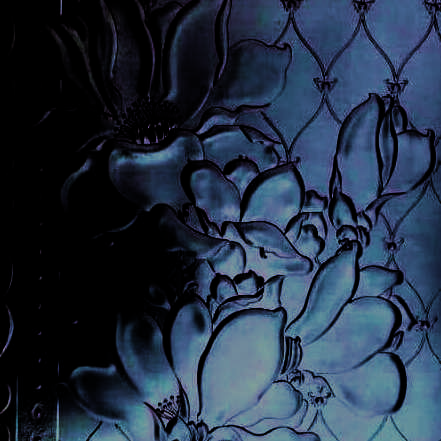 Etched floral glass